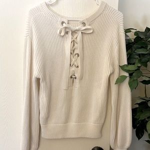 Philosophy lace up back sweater